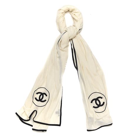 black and white fake chanel scarf|Chanel cashmere wool cc scarf.